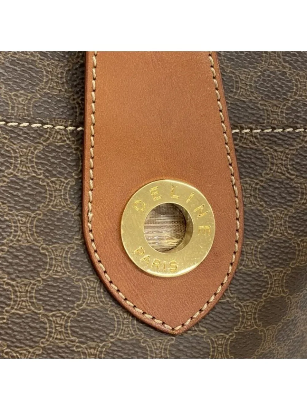 Celine Tote Macadam Brown Gold - Picture 9 of 10